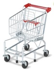 3235: Metal Grocery Cart