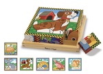 M&D Wooden Cube Puzzle - Pets