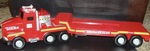 Tonka Rescue Red Tow Truck Trailer Flatbed Wheeler 