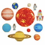 Travelling In Space Wooden Playset