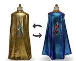 Blue & Gold Reversible Lightening Cape