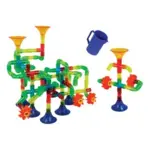 Translucent waterway with waterwheels