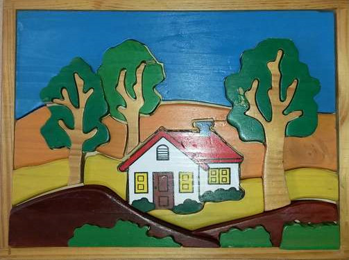 1873: 3D House Landscape Puzzle