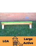 Wooden Balance  Beam Green