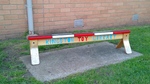 Wooden Balance  Beam Red & White
