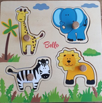 African Animals Peg Puzzle