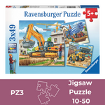 Construction Vehicle Puzzles Set of 3