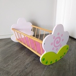 Wooden doll cradle