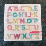 Magnetic alphabet maze
