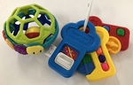 Fisher Price Key Rattle  and Bright starts Flexi ball 