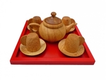 Japanese wooden tea set