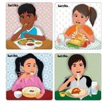 Tuzzles Multicultural Meals Puzzles ( Set of 4)