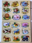 Zoo/ Farm Animal peg puzzles