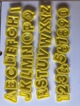 Alphabet and number playdough cutters