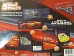 Five wooden Cars puzzles