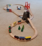 Wooden train set