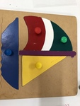 Sailing boat peg puzzle
