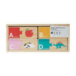 Wooden alphabet card set 