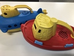 Green toys submarine and tug boat 