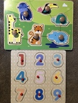 Animal and number inset  puzzle set 