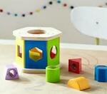 Shake n match wooden shape sorter 