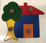 House peg Puzzle -5 pieces 