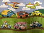 Wooden vehicles puzzle -20 pieces 