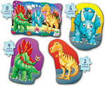 4 in 1 Dinosaur puzzles - up to 8 pieces 