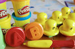 Playdoh Shape and learn letters and language stampers 
