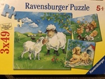 Ravensburger 3x49 piece Animal mother and babies puzzle 