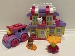 Mega Bloks Crazy Cottage and Purple bus