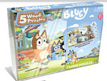 5 Wooden Bluey Jigsaw Puzzles