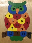 Owl With Numbers Puzzle