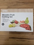 anko Wooden fruit cutting set