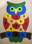 'Owl' Number Wooden Puzzle