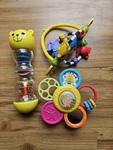 High chair spinning toys and rainmaker rattle