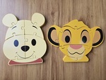 Winnie the Pooh and Simba Character Head Puzzles