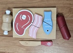 Wooden Protein Cutting Set