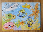 Wooden Sea Animals Peg Puzzle
