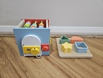 A64: Wooden Activity Cube and Silicone Play Shape Sorter