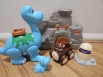 F411: Spin and play dinosaur playground set