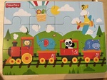 12 piece Fisher Price wooden puzzle - Train 