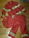 Red Fire Fighter Costume Size 5-6