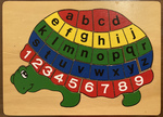 Alphabet & Number Turtle Puzzle