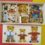 Teddy Bear Emotions Wooden Puzzle