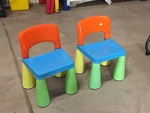 Rainbow kids chairs