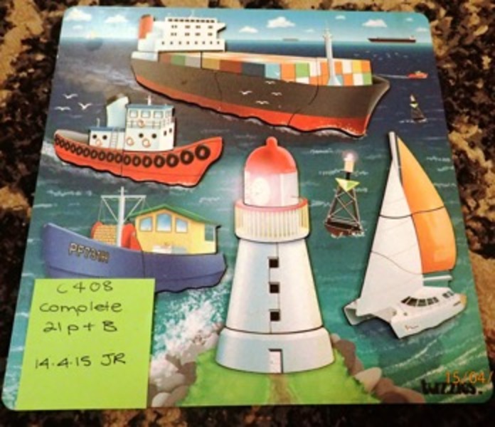C408: Busy Sea Port Tray Puzzle
