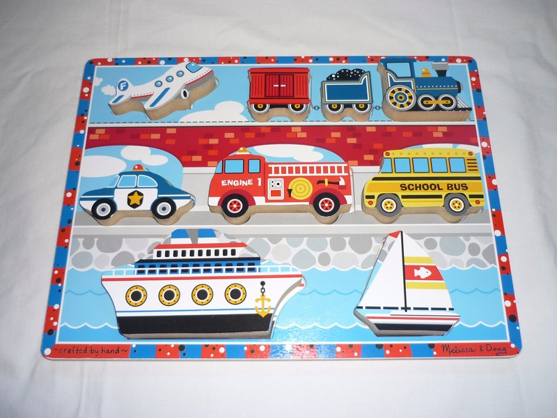 J633: Melissa & Doug Chunky Puzzle Vehicles