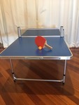 Portable ping pong table set