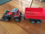 Plasto red tractor & trailer
